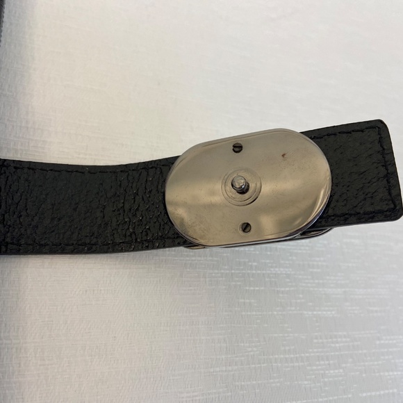 Gucci Black Canvas Agenda Cover w/ COA Gunmetal Gray Buckle Card Slots Organizer - Picture 10 of 11